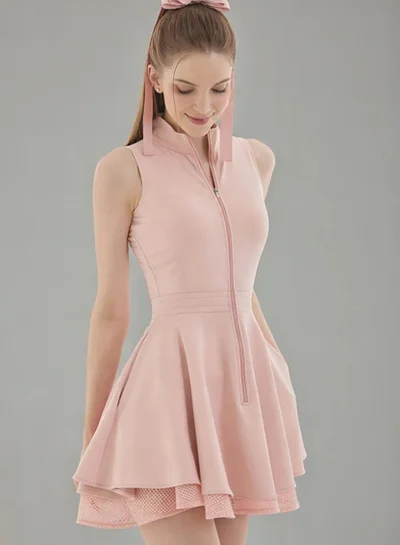 SVL Padel & Tennis Dress with Built-in Shorts - Light Pink - SVL